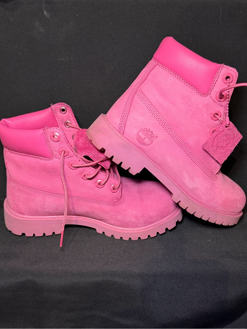 Timberland Girls Pink Lace-Up 6” Ankle Insulated Boots US 4
